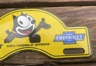 Vintage Chevrolet Sign Topper - Gas Felix Auto Porcelain License Plate Topper
