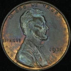 1930 Lincoln Wheat Cent - Uncirculated / AU - Colorful Toning - Lustrous