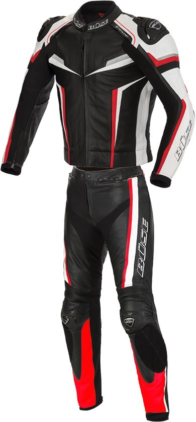 Men's Motorcycle Leather Suit 60 - Büse Mille Sport Two Piece Schwarz-Fluorot