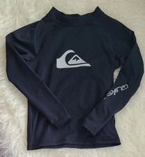 Quicksilver Kids Black Swim Surf Shirt Long Sleeve Kids Size 6