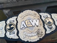 AEW World Heavyweight Wrestling Championship Title Replica Belt Dual Layer