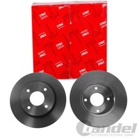 2X TRW Bremsscheiben 278Mm Voll Hinten Passend FÜR Nissan Primera | DF4240