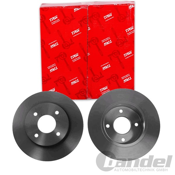2X TRW Bremsscheiben 278Mm Voll Hinten Passend FÜR Nissan Primera | DF4240-image