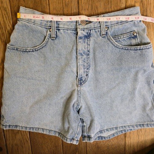 Vintage Harley Davidson Biker blau Damen 8 helle Waschung Denim Jeans Shorts * Fehler - Bild 8 von 18