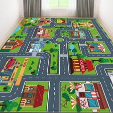 Kids Carpet Playmat, Kids Rug for Playroom Car Mat Town City Road Map Playmat...