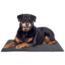 Chew-Proof Dog Bed  Crate Mat, Indestructible, Washable, Medium, Black 43x58cm
