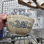 Vintage Pyrex Homestead #402 Mixing 1.5 Qt Nesting Bowl Blue & Tan Speckled