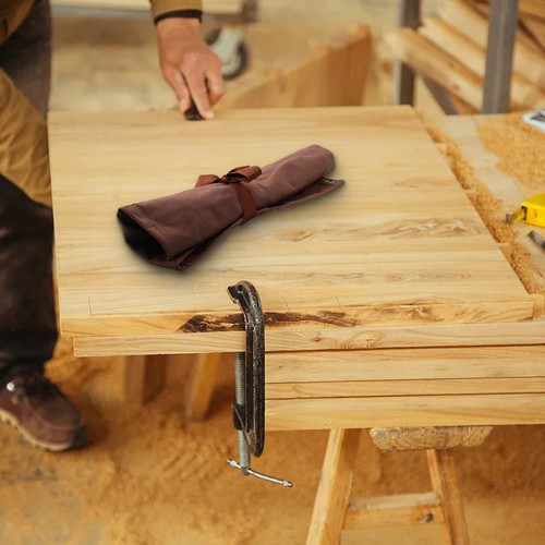 Multipurpose 16 Pocket Tool Roll Bag Crafted from Heavy Duty Waxed Canvas - Picture 6 of 12