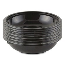 Anchor 4548432 32 oz. Plastic Crystal Classics Bowl - BK (300/Carton) New