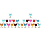  2 Sätze 12 STÜCKE Simulierte Mini-Harz-Cocktail-Tassen