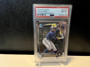 2025 Bowman Chrome Jesus Made 1st Bowman #BCP50 PSA 10 GEM MINT Mil Brewers