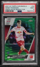 2021 Chrome Bundesliga Green Wave Refractor 80/99 Sidney Raebiger Rookie RC 0r9h