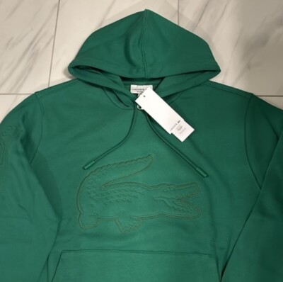 Lacoste Men's Big Croc Relaxed Fit Pullover Hoodie $175