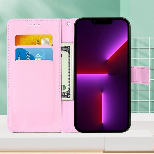For iPhone 15 Pro Max 14 Magnetic Leather Pattern Case Card Wallet Stand Cover - Picture 20 of 60
