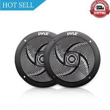 Pyle Marine Speakers - 4 Inch 2 Way Waterproof and Weather Resistant Outdoor ...