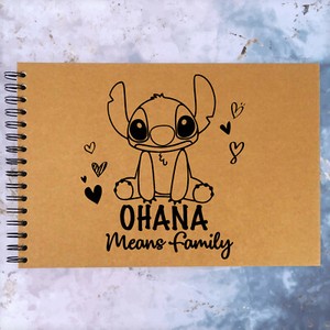 Kraft A5 A4 Ohana Means Family A4 Keepsake Scrapbook Card Pages Photo Album Kraft Pages