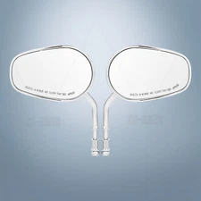 Chrome Rear View Mirrors For Harley Softail Springer Heritage Classic Dyna FXDWG