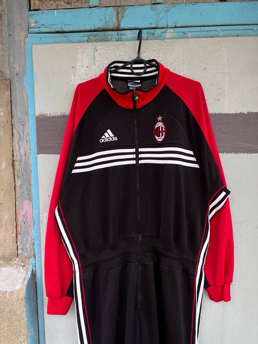 Rare Vintage Adidas AC Milan 90s jumpsuit overalls men's tracksuit