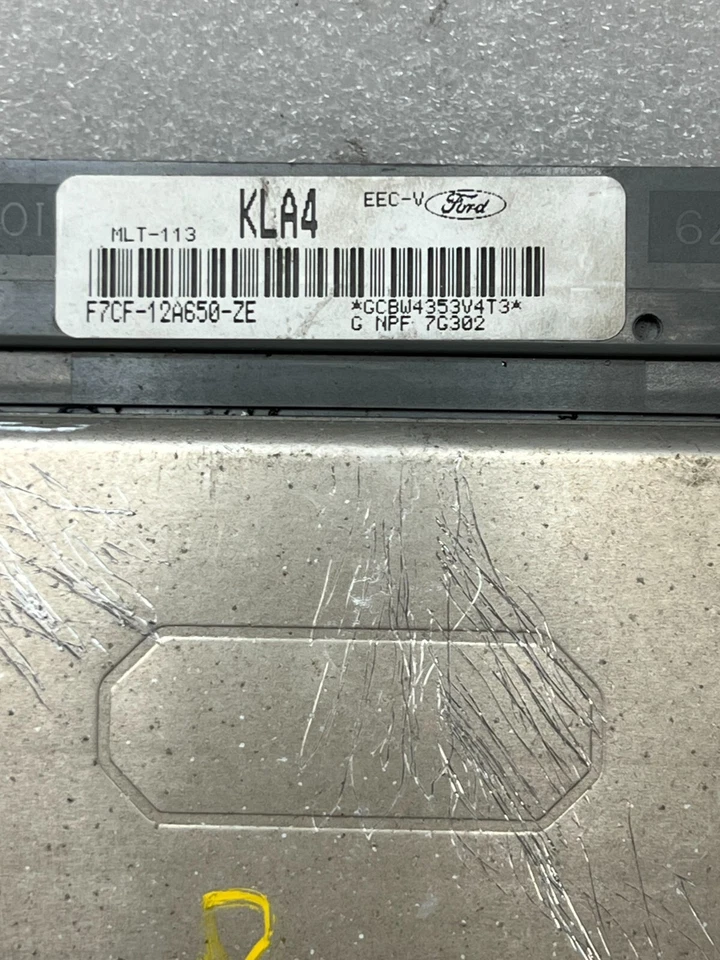 Módulo de control del motor Ford Escort 1998 ECU ECM PCM F7CF-12A650-ZE OEM (R-474) Foto 3 de 4