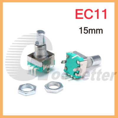 Rotary Shaft Encoder EC11 , With Push Switch, 5 Pin Digital Potentiometer 15mm