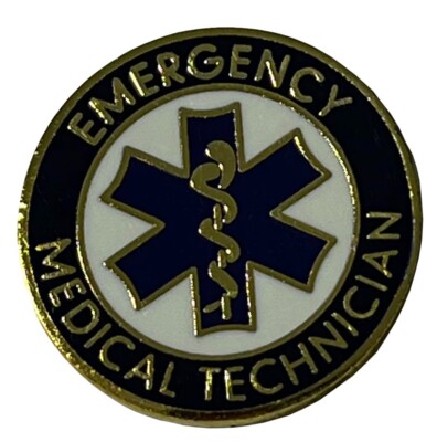 E.M.T. Emergency Medical Technician Blue Motorcycle Hat Cap Lapel Pin PO-312