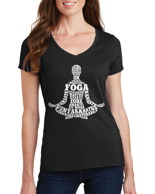 Damen//Womens Fitness Yoga Print with Soundgarden Print Printed T Shirt