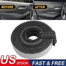 2M PU Leather Car Dashboard Decor Line Strip Sticker Moulding Trim Accessories