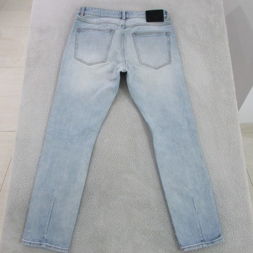 Neuw Denim Jeans Mens W32 L28 Light Blue Ray Tapered Button Fly - Picture 3 of 11