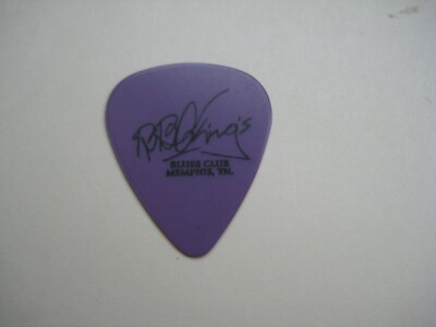 B.B. BB King King's Purple Blues Club Logo Memphis Tn. Guitar Pick Rare