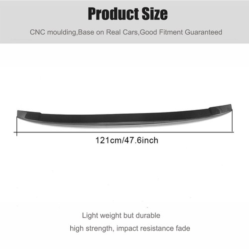 Fit For Audi A4 B9 A4 Sline S4 2017-2023 Real Carbon Rear Trunk Lip Spoiler Wing - Picture 12 of 13