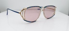Vintage Safilo Emozioni 356 Blue Green Translucent Oval Sunglasses FRAMES ONLY I