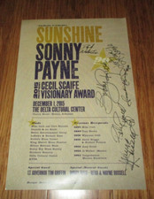 2015 Cecil Scaife Visionary Award Signed Window Card - Sunshine Sonny Payne