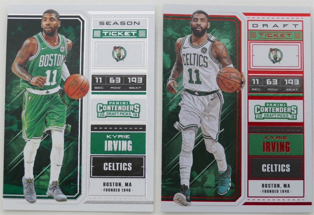 2018 KYRIE IRVING Panini Contenders Base & Red Foil Parallel Insert Cards