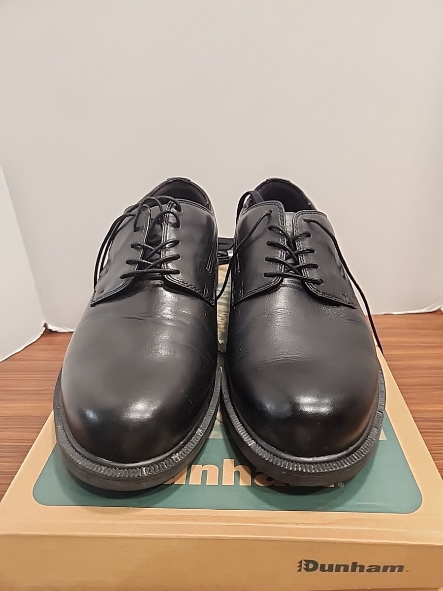 Dunham Mens Burlington Black Leather Waterproof Oxford Shoe Sz