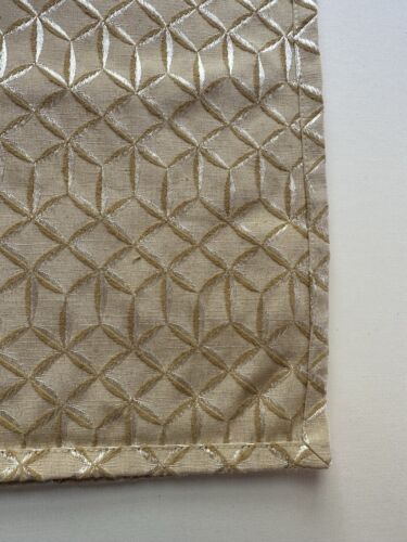 Rectangle 70 X 100 TABLECLOTH WATERFORD CRYSTAL CO. Damask GOLD Trista KC - Picture 3 of 7