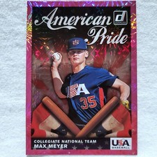 2019 Donruss American Pride USA Baseball Pink Fireworks #AP18 Max Meyer