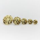 Circle Stud Earrings Push Back for Men/Women 10k & 14k Solid Gold Nugget Round