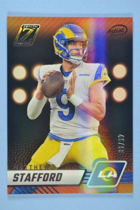 Matthew Staford サインカード　スタフォード Matthew Stafford SN 2023 Panini Zenith Artist Proof Silver