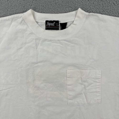 Vtg Impact Medium White Pocket T Shirt 1994 Looney Tunes Wilderness Guide Gear - Picture 5 of 18