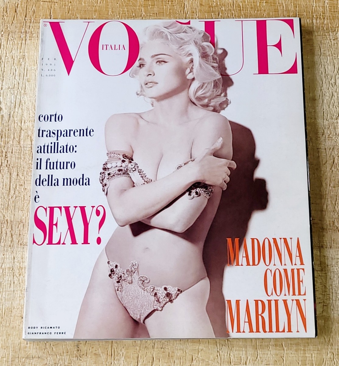 Madonna Vogue Italia Feb 1991 very Good Condition Read Details