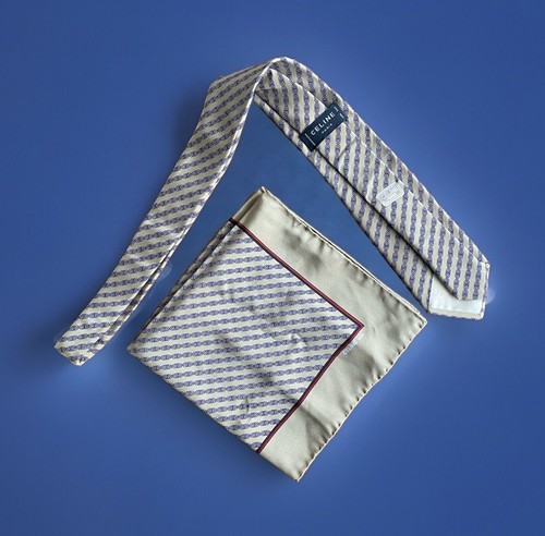 Krawatte + Schal 100% Seide Celine Paris 100% Seide Krawatte + Schal / Vintage Retro - Bild 1 von 16