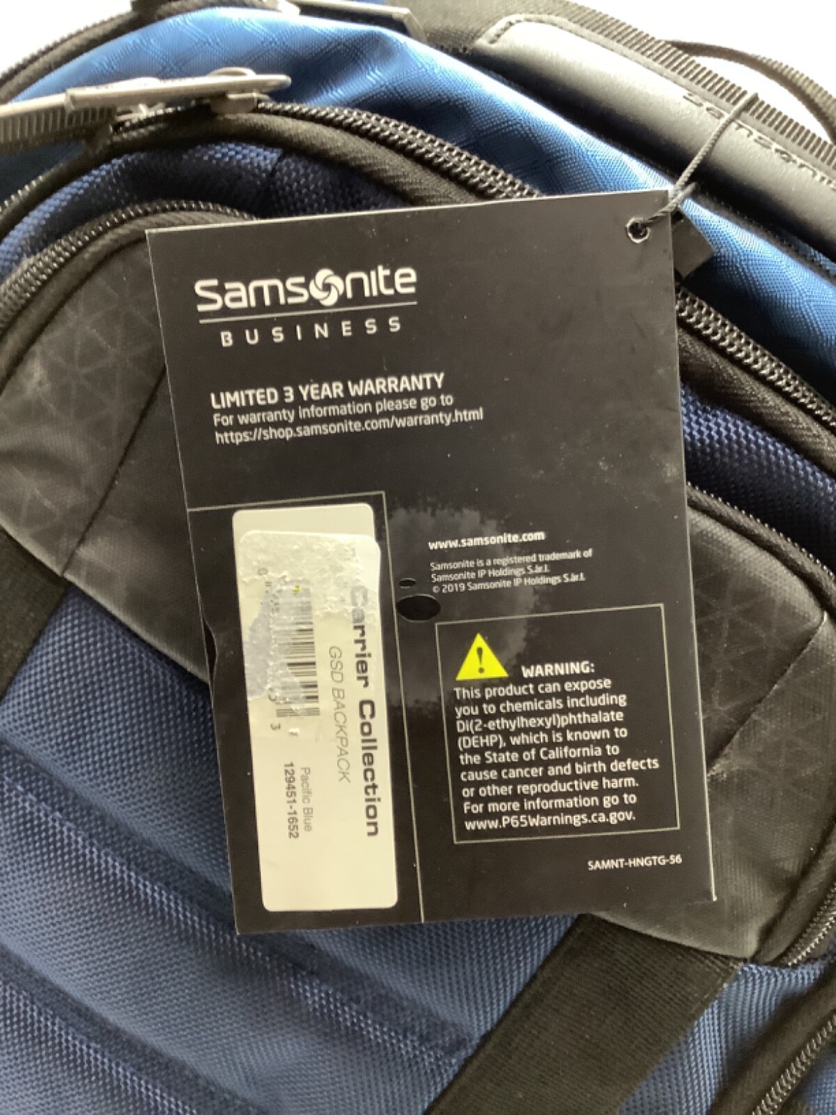 NEW CARRIER GSD BACKPACK SAMSONITE PACIFIC BLUE eBay