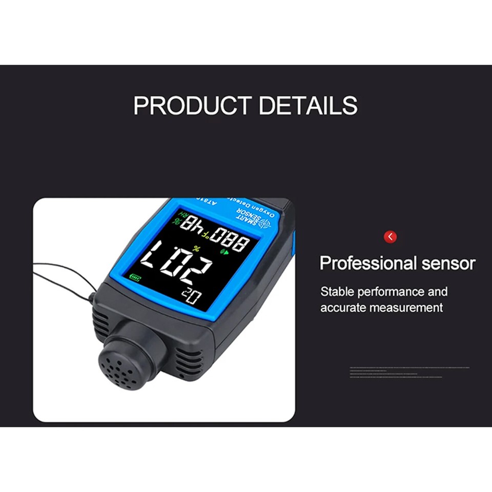 Smart Oxygen Detector Handheld Oxygen O2 Concentration Analyzer Tester ...