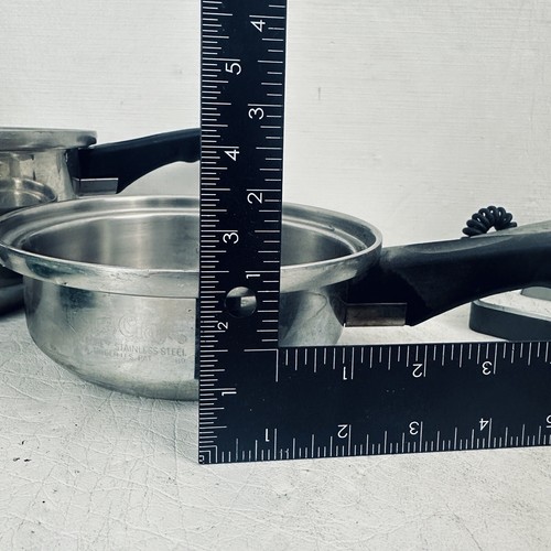 Luster Craft Multiply Stainless Steel Saucepans 2 qt. w/lid .5 qt. no lid - Picture 12 of 18