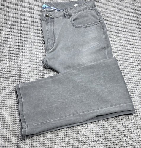 Tommy Bahama Straight Leg Jeans Men's Size 40x32 Gray Denim Pants Cotton Blend
