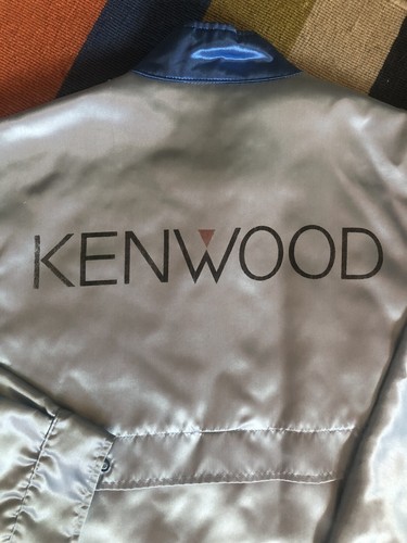 Vintage Kenwood Satin Jacket Blue Made In Japan Small Medium - Picture 7 of 8
