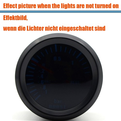 Puntatore LED auto 2" 52mm turbo boost misuratore pressione vuoto barra obiettivo 12V - Foto 2 di 13