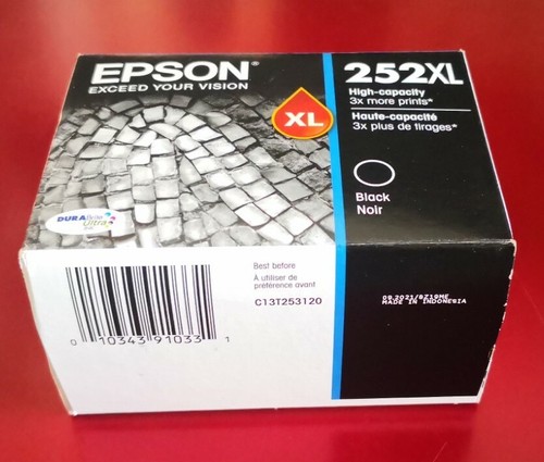 09-2021 Cartuccia inchiostro nero nuova con scatola originale Epson 252XL WF 3620 3640 7110 7610 7620 - Foto 2 di 3