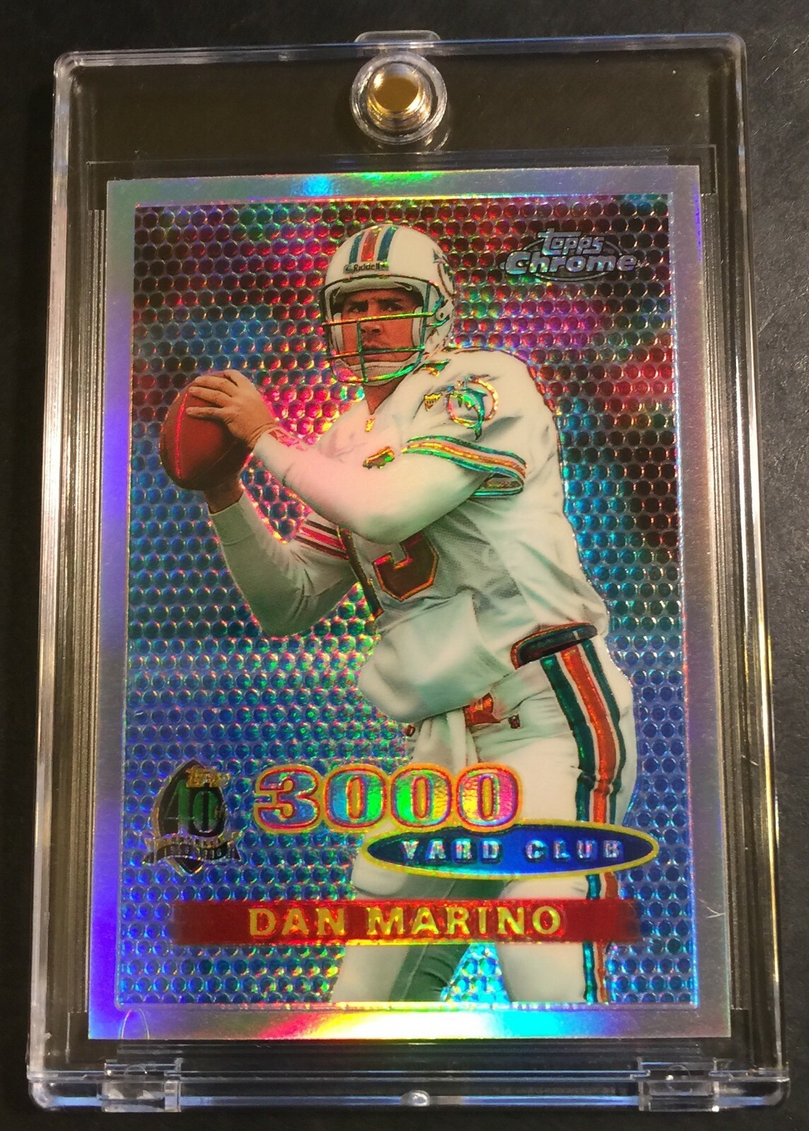 1996 DAN MARINO 1ST YEAR TOPPS CHROME REFRACTOR #135 DOLPHINS HOF (912)