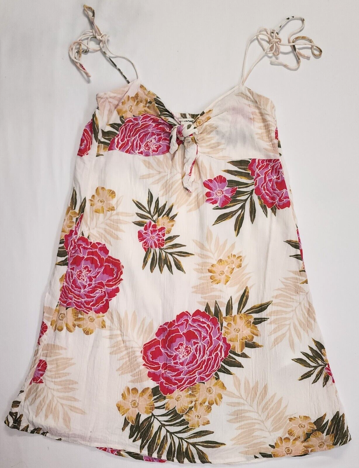 Billabong Floral Summer Spaghetti Strap-Tie Mini Dress Size XS